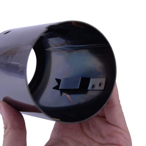 BMW E90 E92 325i 328i 2 x Ti Black Exhaust Trim Tail Pipe (2007-2010)