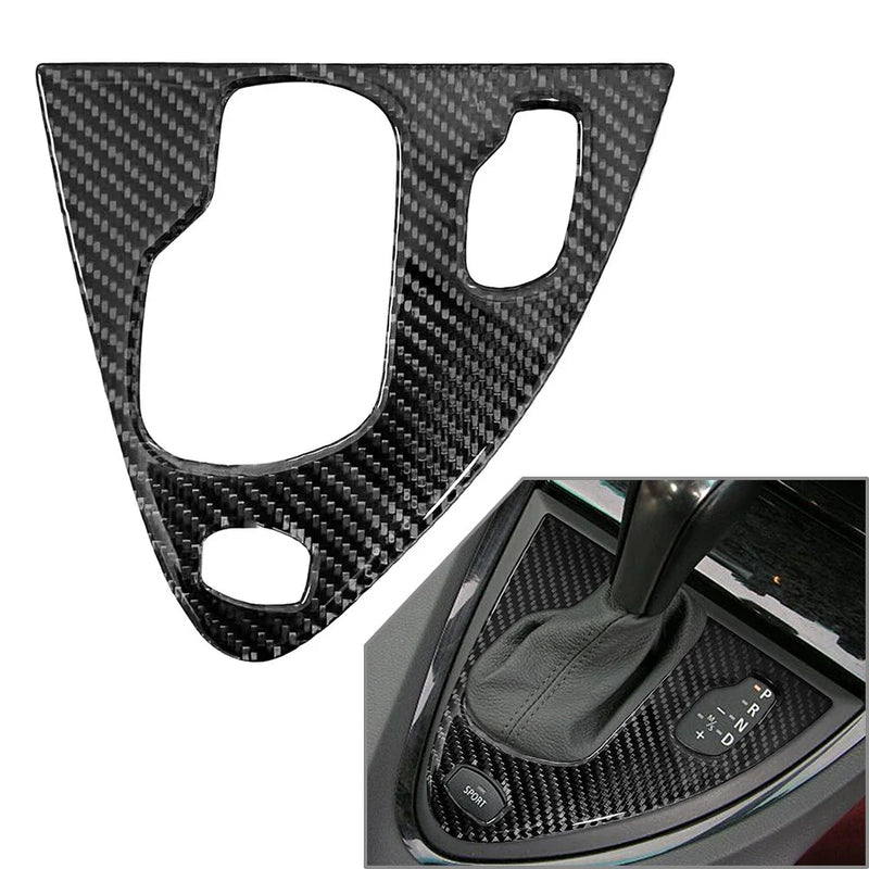 BMW 6 Series E63 Carbon Fiber Automatic Gear Shift Panel Cover (2004-2010)
