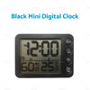 Black & White Travel LCD LED Mini Digital Clock Alarm with Temperature