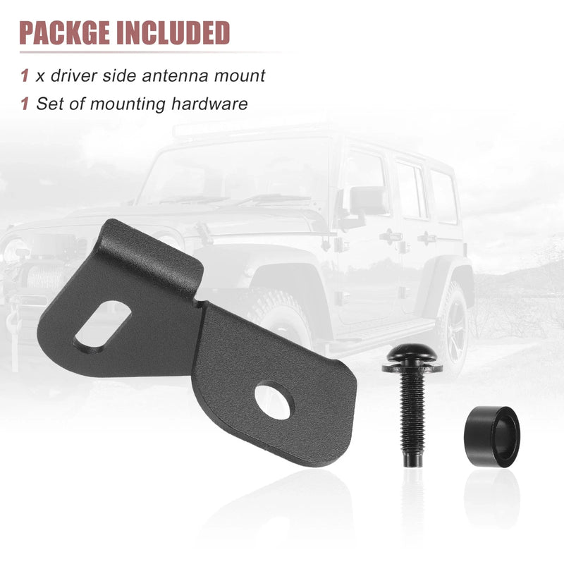 Jeep Wrangler JL JLU JT Car Antenna Mount Bracket Holder (2018-2022)