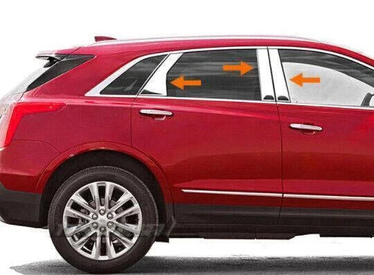 Cadillac XT5 6x Chrome Window BC Pillar Post Cover Trim (2017–2024)
