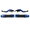Yamaha YZF R1 R6 Blue Extendable Brake Clutch Lever Grip Set