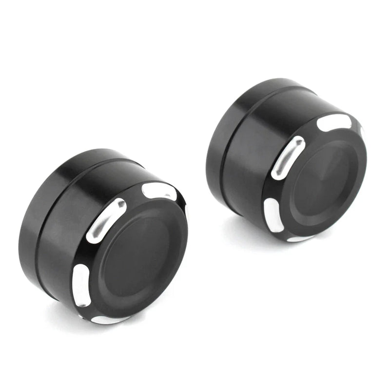 Harley Softail (2018-2023) Black / White Rear Axle Bolt Nut Cap Cover