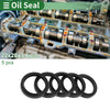 Car Oil Seal 22x28x3.6mm Black 5 Pcs Seal Ring Shaft NBR