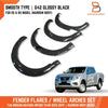 Nissan Navara NP300 D23 Narrowbody Glossy Black Fender Flares (15-19)