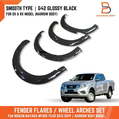 Nissan Navara NP300 D23 Narrowbody Glossy Black Fender Flares (15-19)