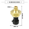 Ford F-250 (1992-1996) Black Brass Tone Engine Oil Pressure Sensor