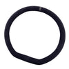 Universal Cars 38cm D Shape Black Faux Suede Steering Wheel Cover