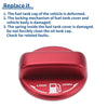 Toyota Hiace Metal Gas Fuel Tank Cap Cover Trim Sticker Red (200 Series)