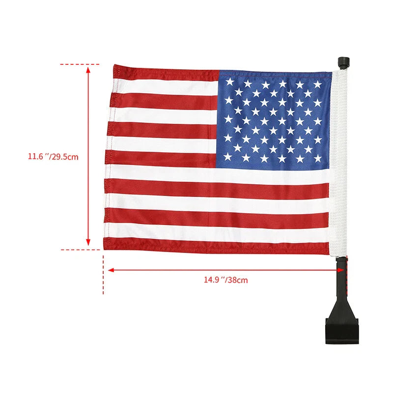 Harley Touring Saddlebag Trunk Mount American Flagpole (1993-2022)