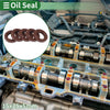 Oil Seal 15x25x5mm FKM Rubber Shaft Seal Brown 5 Pcs