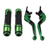 Kawasaki ZX14R Green Extendable Brake Clutch Levers & Handlebar Grips