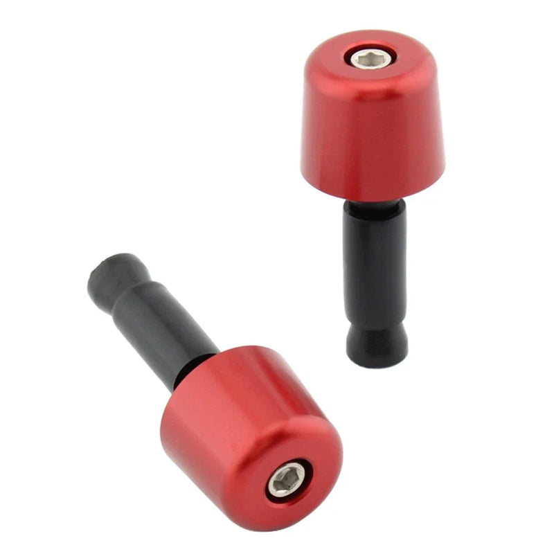Universal Motorcycle - Red 1in Handlebar Hand Grips & End Caps