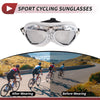 Motorcycle Riding Goggles Silver Tone Lens White Silver Tone Frame PC PU Sponge