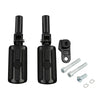 Harley Softail Slim, Cross Bones Black Footpegs Mounts (2012-2017, 2008-2011)