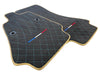 Bugatti Chiron 2018-2022 GOLD Edition Alcantara Leather Floor Mats
