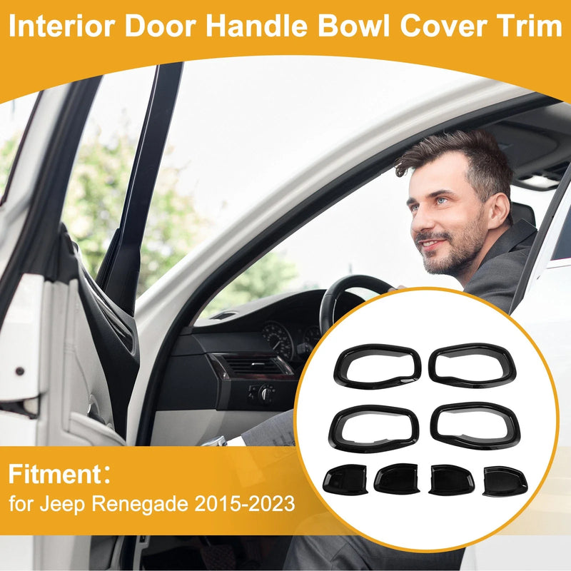 Jeep Renegade (2015-2023) 4 Pcs Interior Door Handle Bowl Cover Trim