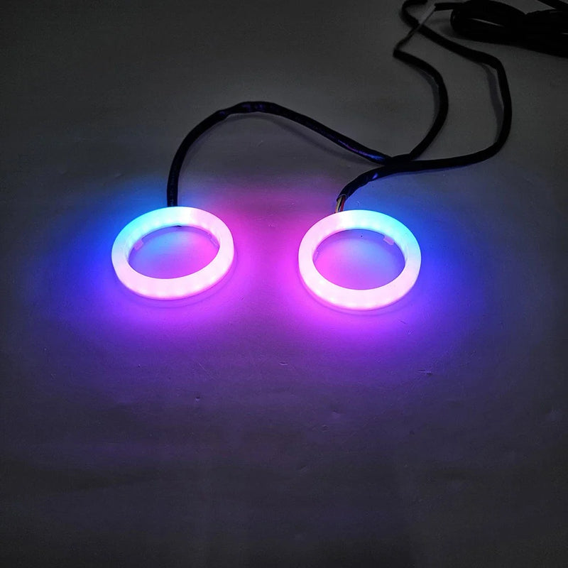 Car RGB Angel Eye Halo Rings Headlight DRL Retrofit Lights (110MM)