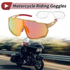 Motorcycle Motorcycle Riding Goggles Red Lens Yellow with Red Spot Frame
