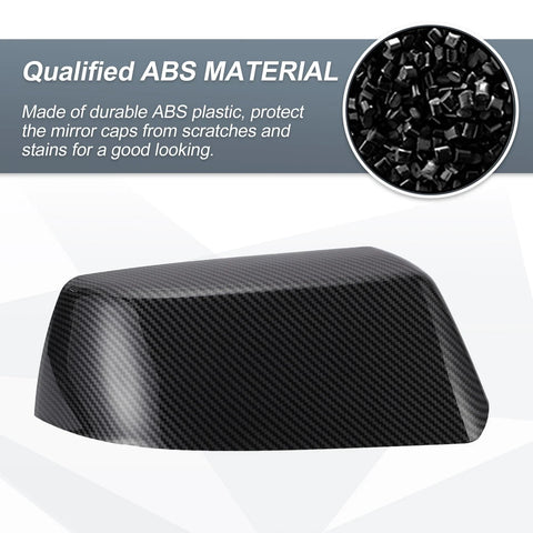 Cadillac & Chevrolet 1 Set Rearview Mirror Cover Cap Black Carbon Fiber