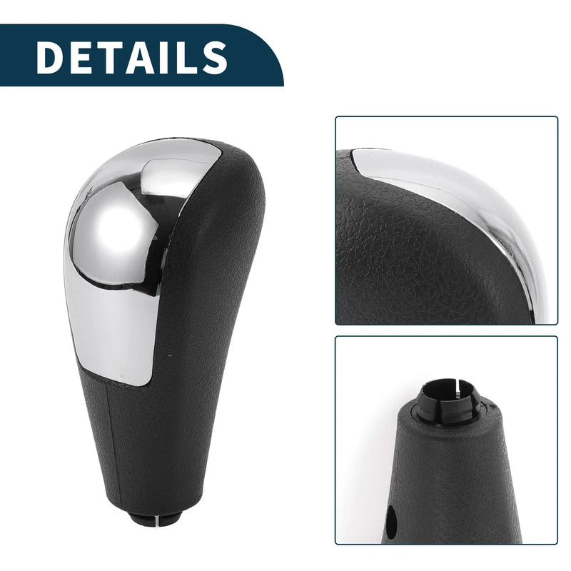 Ford Focus MK2 2005-2012 Black Silver Tone Automatic Gear Shift Knob