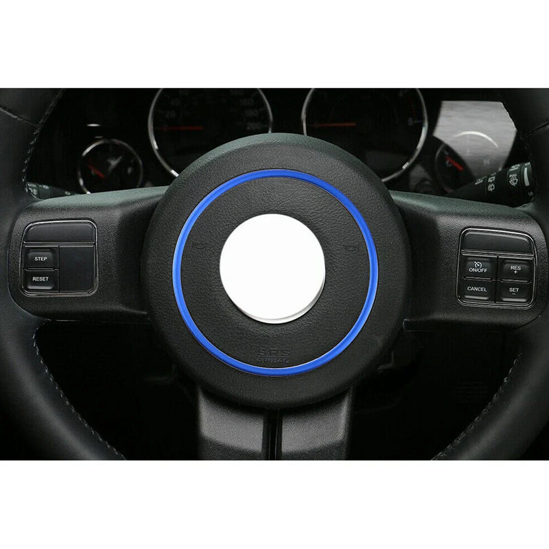 Jeep Compass Grand Cherokee Blue Steering Wheel Center Trim Ring (2007-2023)