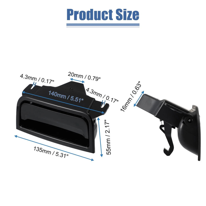 GMC Matte Black Center Console Cover Lock Armrest Lid Plastic