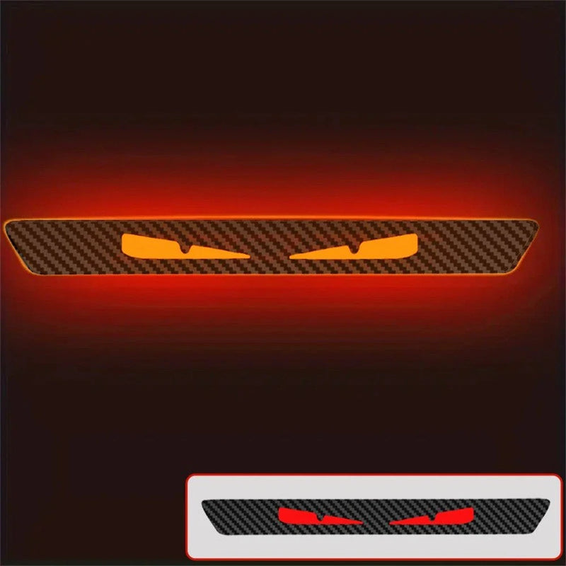 3D Carbon Fiber Look Sticker Emblem Demon Eye Brake Tail Light Decal