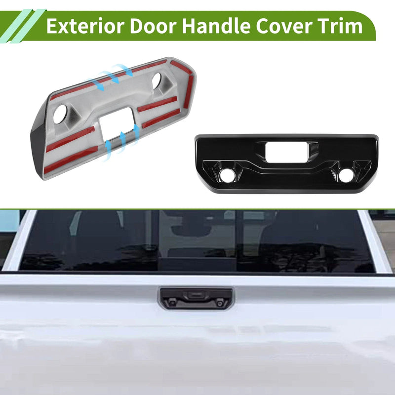 Chevrolet Silverado 1500 Exterior Door Handle Cover Trim Tailgate ABS