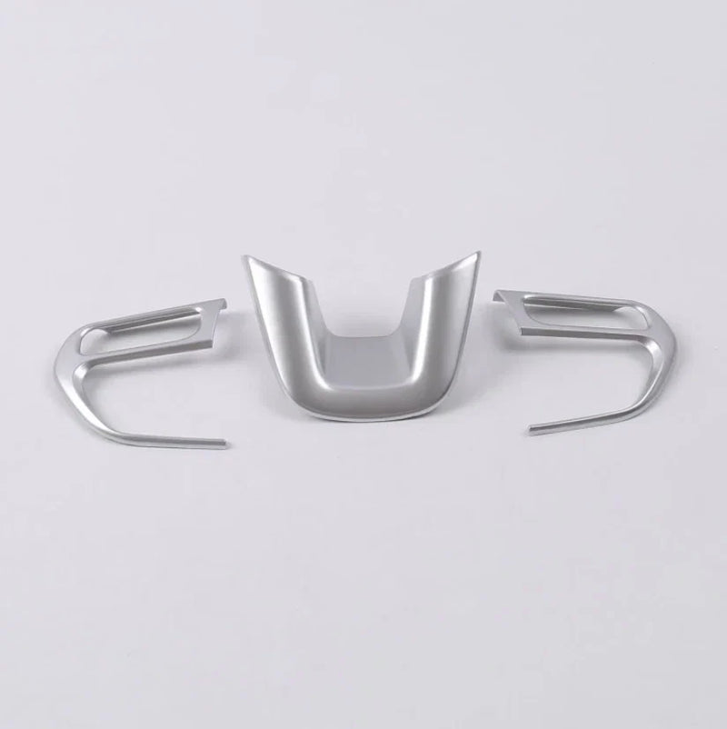 Jeep Compass 3 x pcs ABS Chrome Steering Wheel Panel Cover Trim (2017-2021)