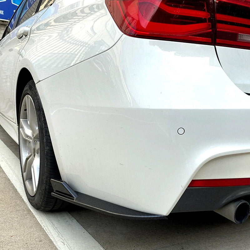BMW F30 M Sport 2 x Carbon Fiber Look Rear Bumper Side Splitters (2013-2019)