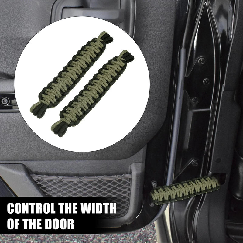 Wrangler TJ (1987-2021) Black / Green Nylon Door Limiting Check Straps
