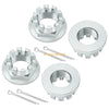 Set / 4 x Rear Axle Nuts w/ Pin / Honda TRX350 Rancher TE TM FE FM (2000–2006)