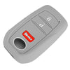 Toyota Prius Tundra Sequoia Tacoma Grey Silicone Smart Key Case Cover