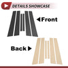Nissan Altima (2007-2012) Carbon Fiber Black 6 Pcs Door Pillar Window Trim