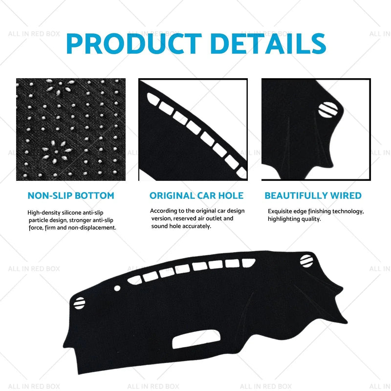 Mazda CX-3 DK 2015-2023, Black, Polyester Non-Slip Dash Mat