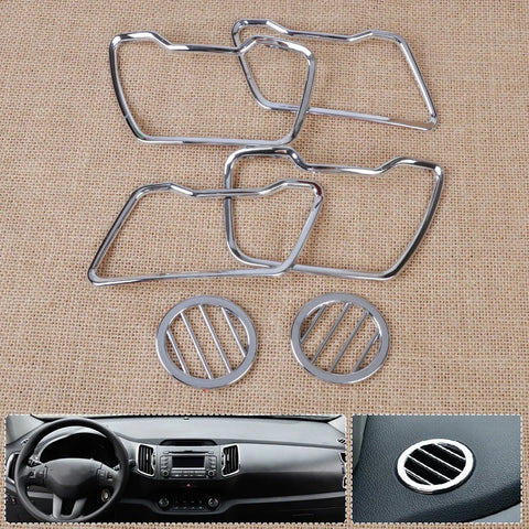 Kia Sportage 6 x Ventilation Grille Cover Chrome Frame Trim (2010-2016)