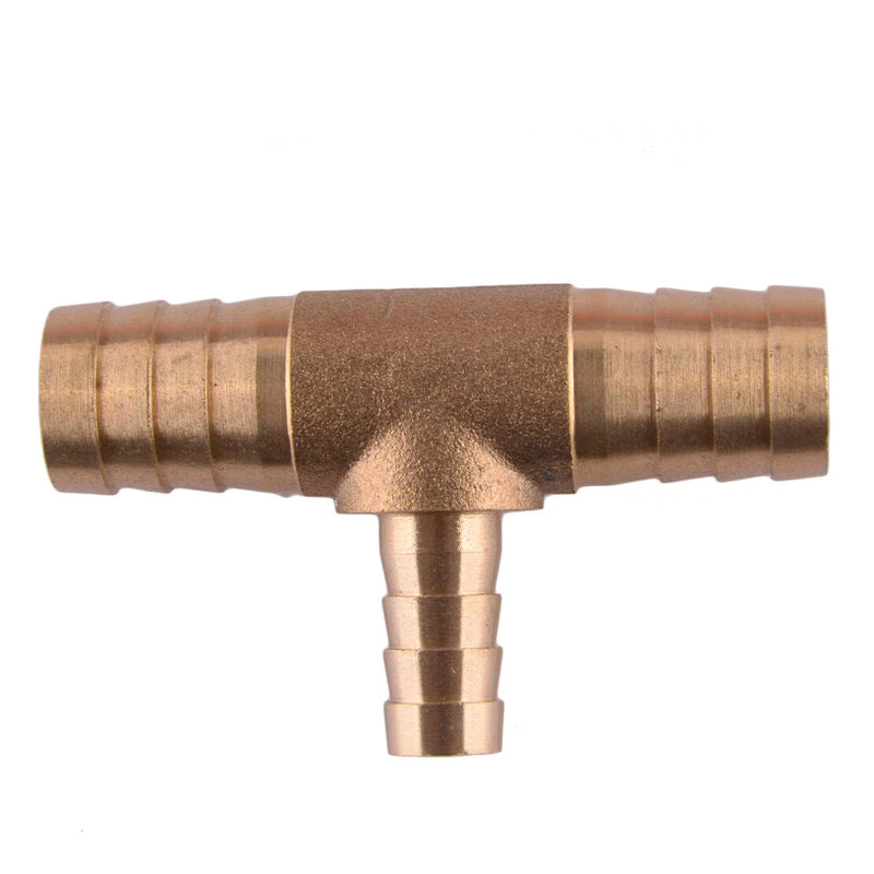 Fuel Tube Connector 16mm Tee 3-Way Hose Barb Brass Fitting