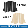 Mitsubishi Outlander (2011-2014) Black 6 Pcs Door Pillar Window Trim