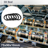 Oil Seal / 75x90x10mm / Seal Ring Rotary Shaft Seal Nitrile Rubber Black 5 Pcs
