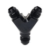 Make & Model 8AN Black Y Fuel Block Flare Union Fitting