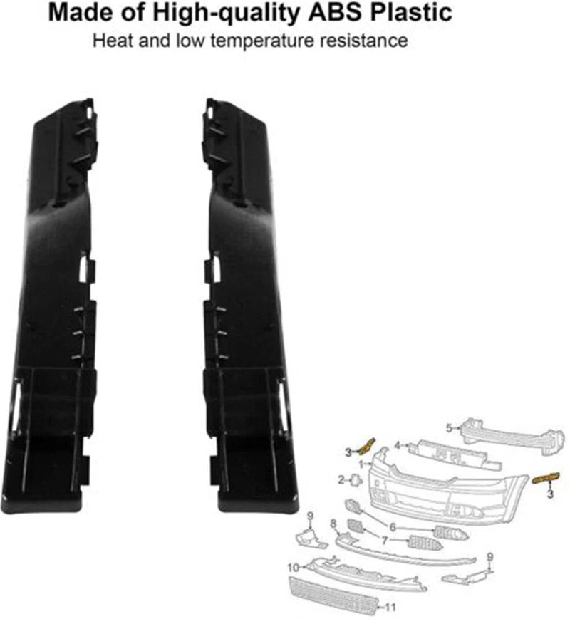 Dodge Journey Front Bumper Brackets Black (2009-2018)