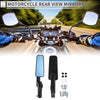 M8 / M10 Motorcycles Black Aluminum Rear View Mirror Handlebar