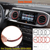 Toyota Tacoma 4x Interior A/C Vent Outlet Ring Trim Cover Decor (2016–2022)