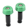 Universal Motorcycle - Green 0.5in Handlebar Hand Grips & End Caps