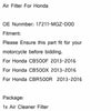 Honda CB500X, CB500F, CBR500R Air Filter Cleaner (2013-2016)