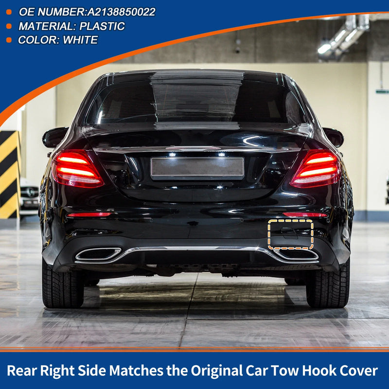 Mercedes-Benz E-Class W213 (2017-2023) White Rear Tow Hook Cover