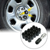 Honda 16 Pcs 12x1.5mm Black Hex Security Lock Wheel Lug Nuts