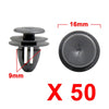 Honda 50 x Gray Plastic Car Rivets Bumper Retainer Clips 9mm