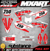 YZF 250 YZ 250F (2019-2021) Retro Style Stickers Yamaha Graphics Kit